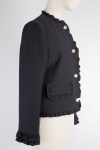 Gucci Pearl buttons and ruffle trim collared jacket