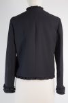 Gucci Pearl buttons and ruffle trim collared jacket