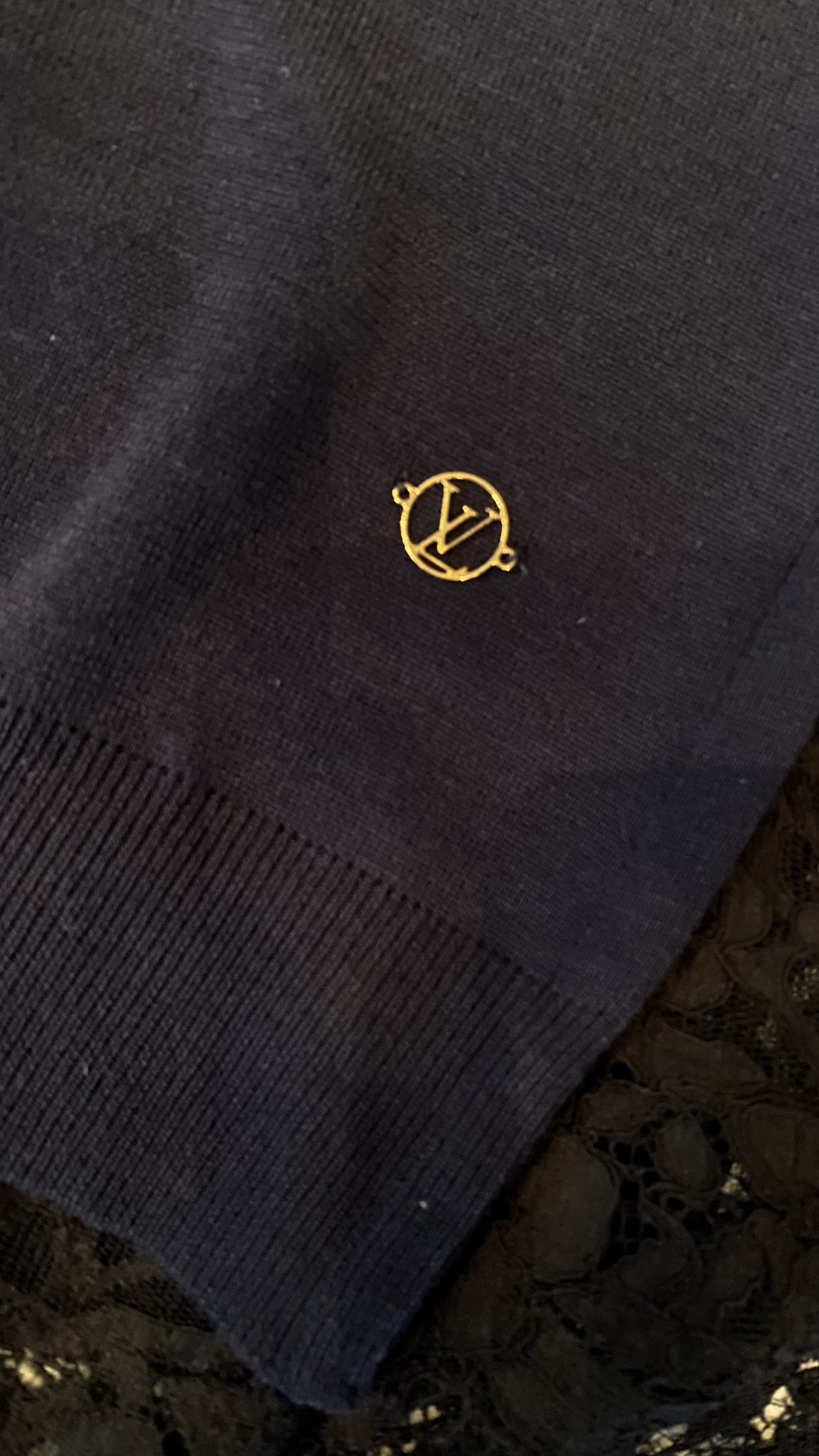 Louis Vuitton wool dress with lace