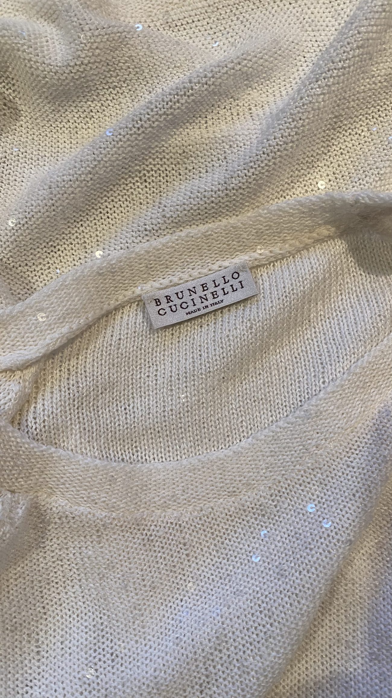 Brunello Cucinelli Linen sweater with sequins