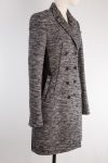 Givenchy Leather panel double-breasted wool-blend coat