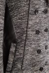 Givenchy Leather panel double-breasted wool-blend coat