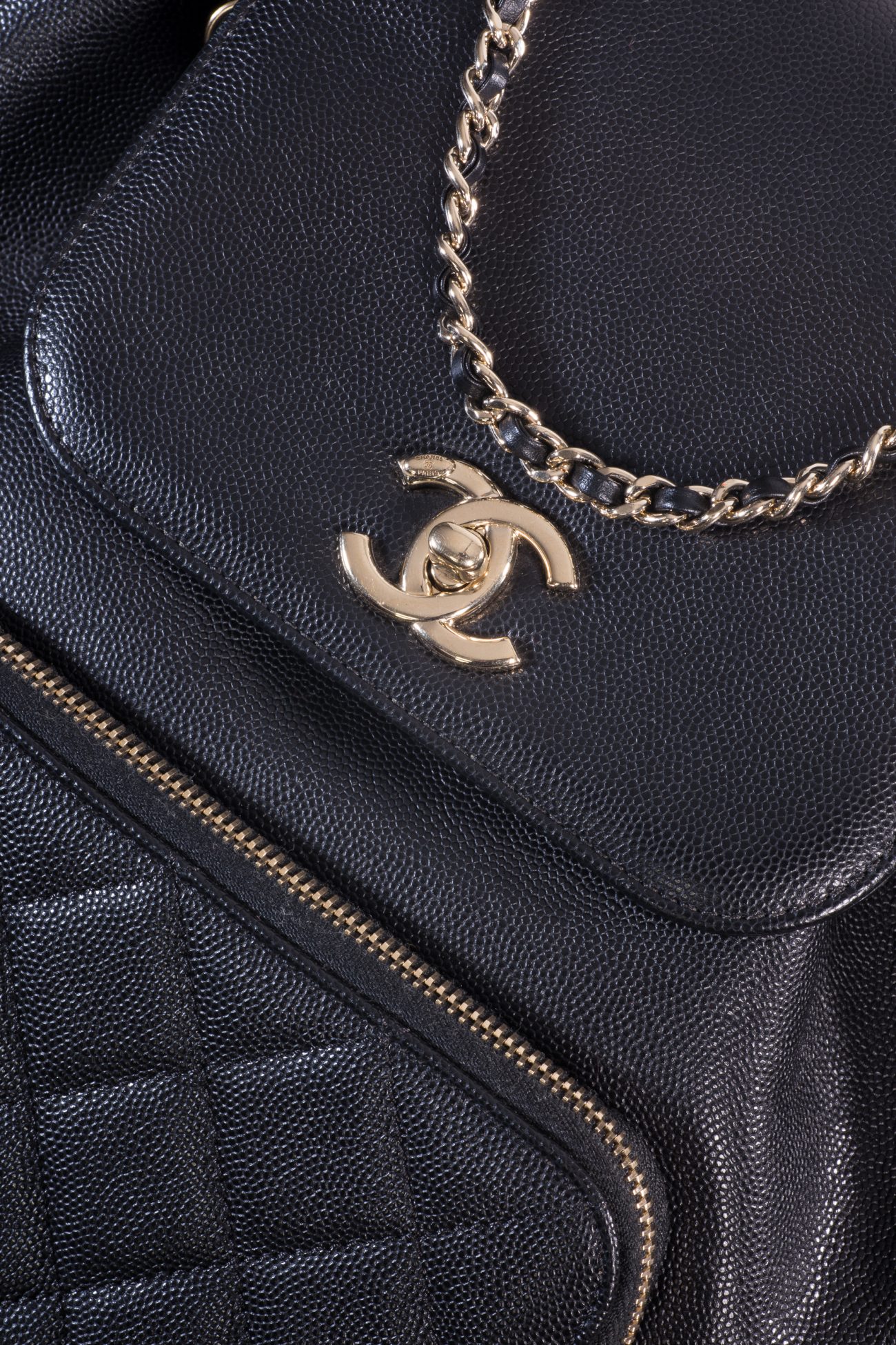 Chanel Black caviar business affinity backpack gold hardware