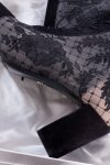 Christian Dior Black suede and mesh embroidered naughtily-D ankle boots 