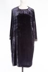 Fabiana Filippi Devoré velvet dress in grey/black