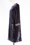 Fabiana Filippi Devoré velvet dress in grey/black