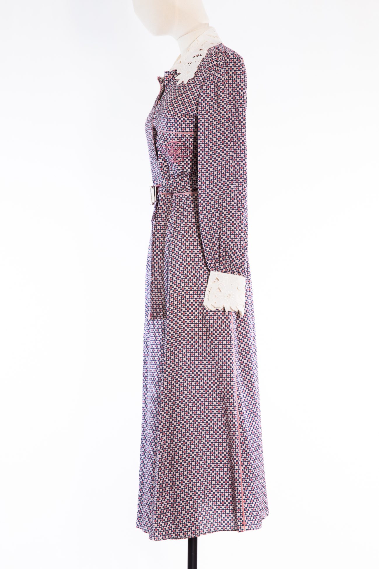 Fendi Belted long silk dress 