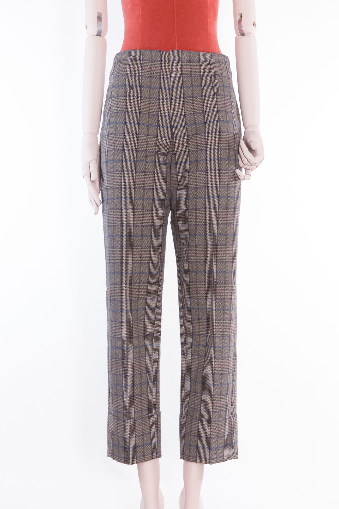 Brunello Cucinelli Plaid virgin wool trousers