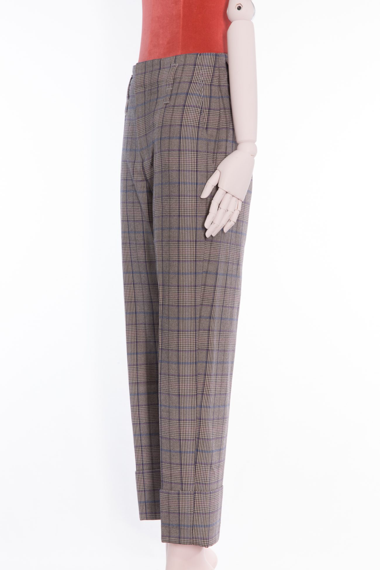 Brunello Cucinelli Plaid virgin wool trousers