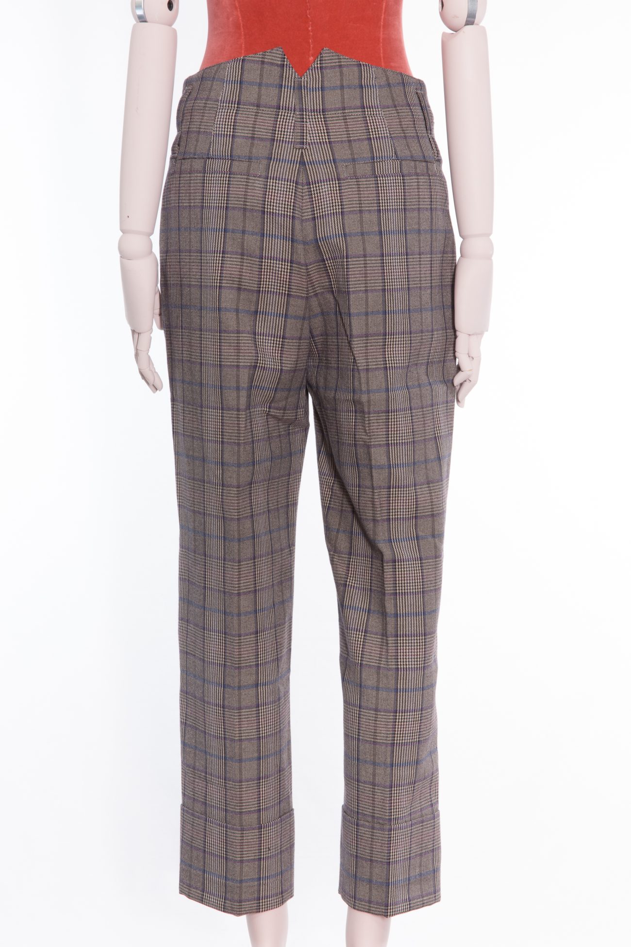 Brunello Cucinelli Plaid virgin wool trousers