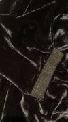 Fabiana Filippi Devoré velvet dress in grey/black