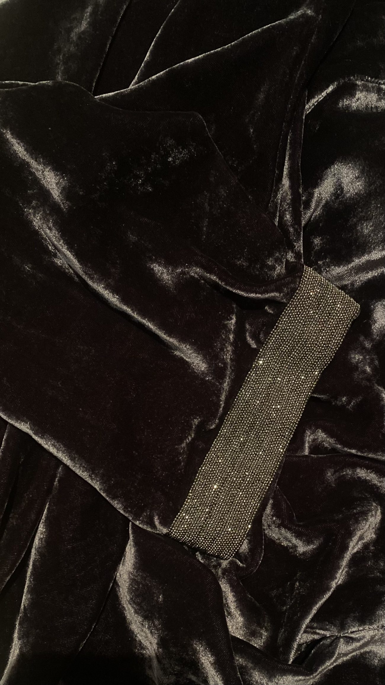 Fabiana Filippi Devoré velvet dress in grey/black
