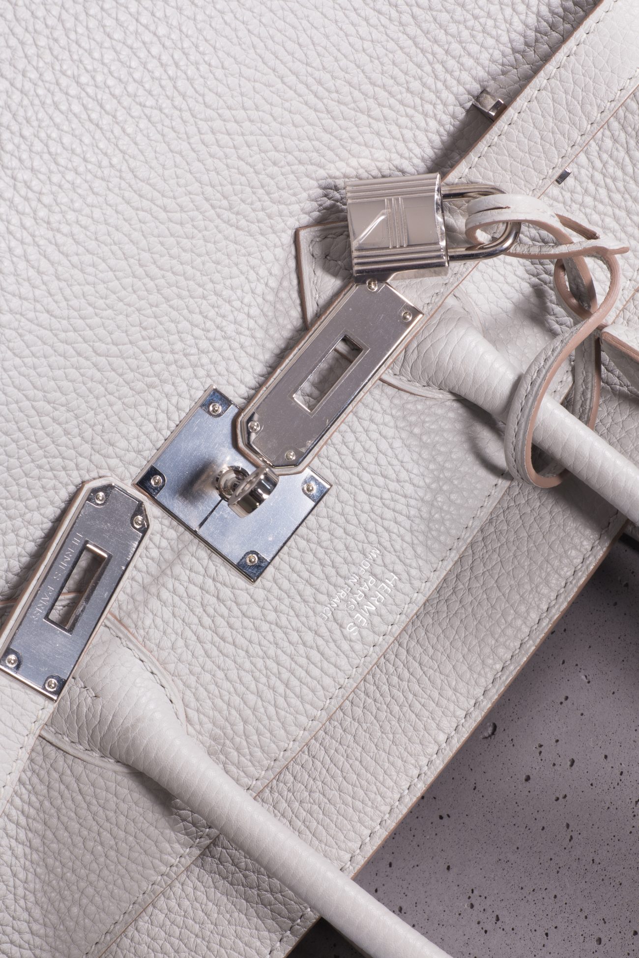 Hermes Birkin 35 Taurillon Clemence in Gris Perle