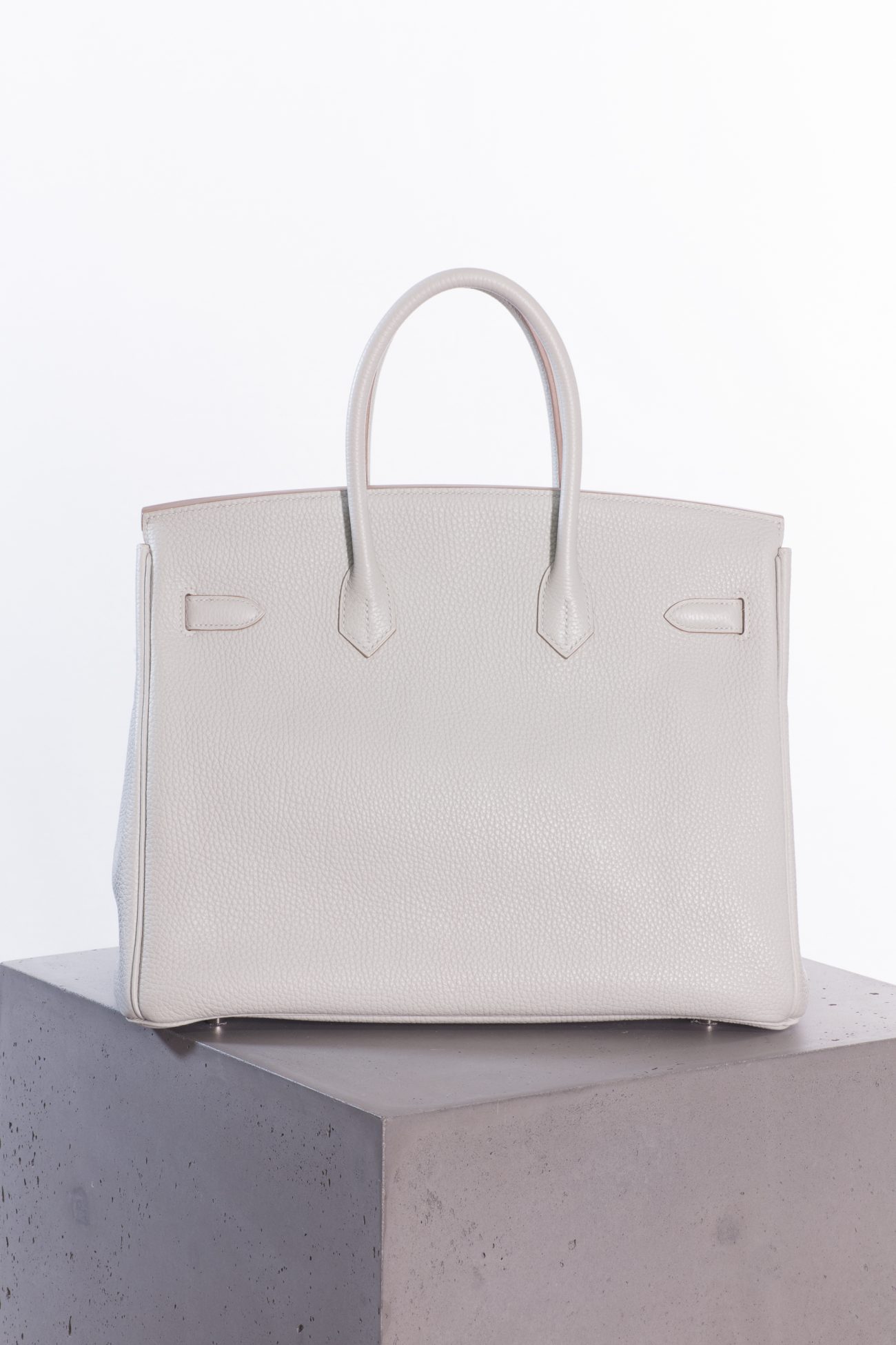 Hermes Birkin 35 Taurillon Clemence in Gris Perle
