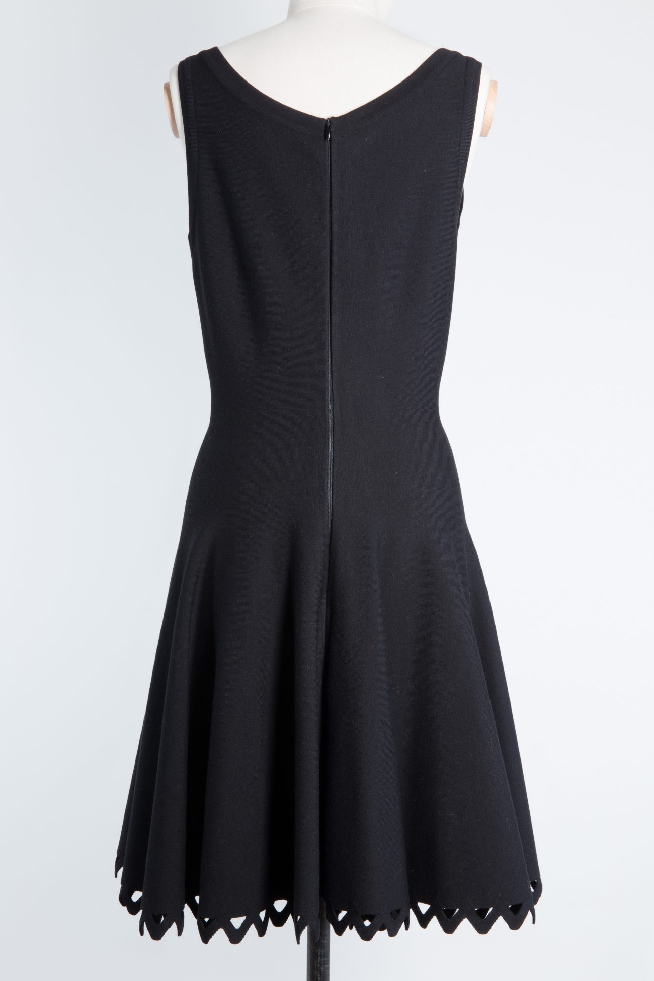 Alaia Laser-cut stretch-knit mini dress