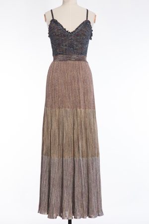 Missoni Colorful Strappy Maxi Dress with Petticoat