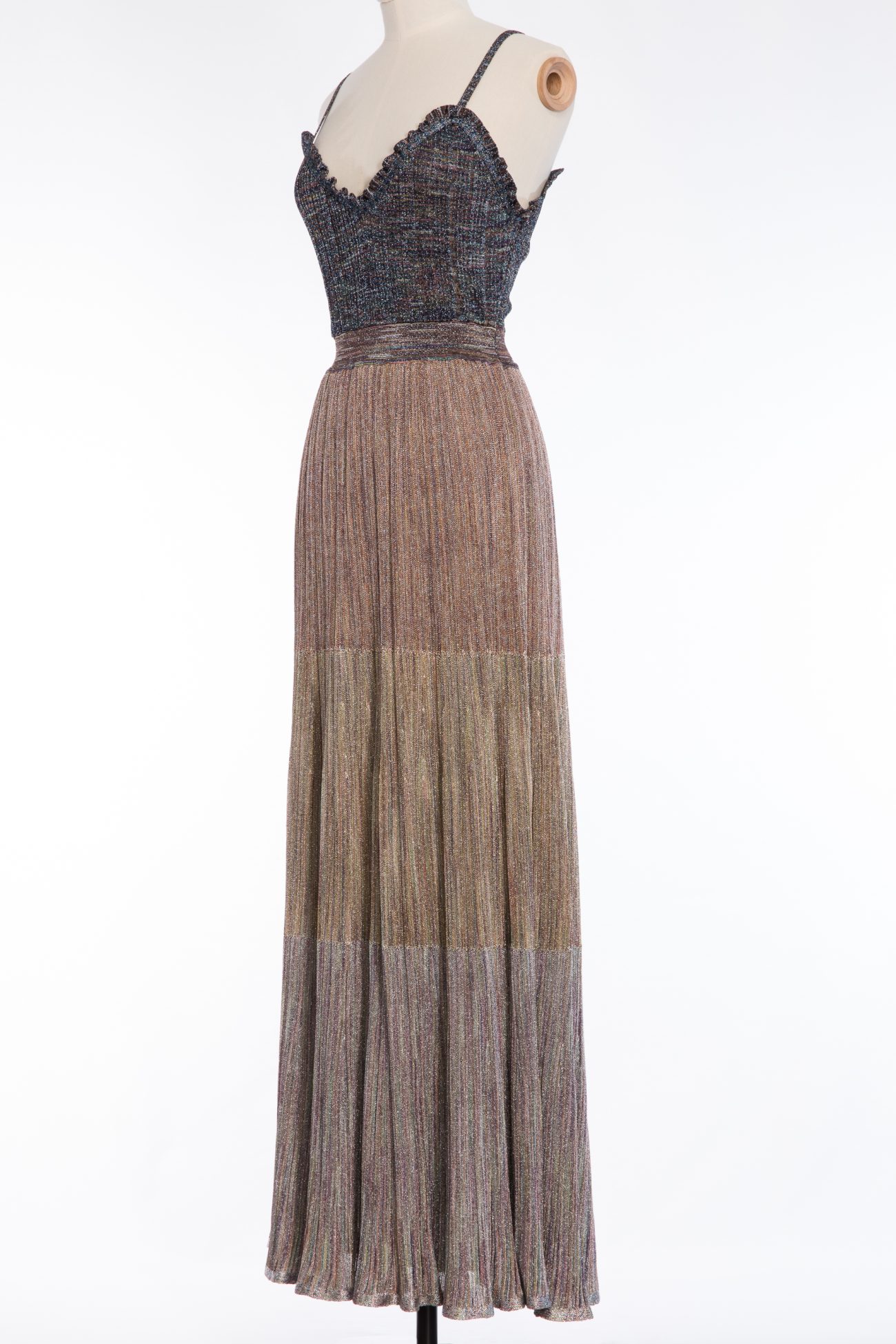 Missoni Colorful Strappy Maxi Dress with Petticoat