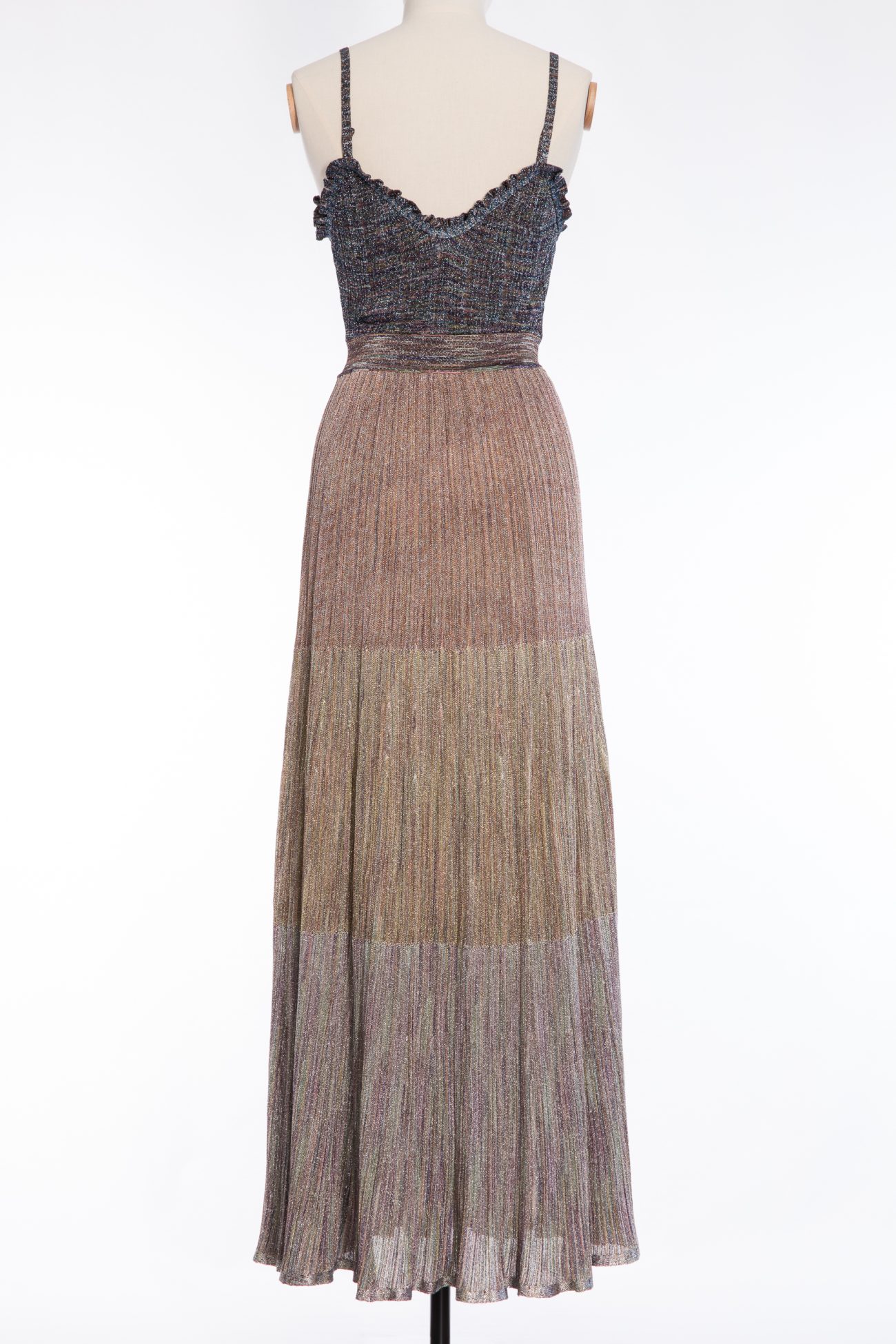 Missoni Colorful Strappy Maxi Dress with Petticoat