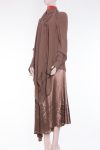 Asymmetrical silk skirt in creta blush