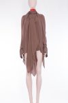 Fendi Tie-neck handkerchief-hem silk-georgette blouse