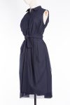 Brunello Cucinelli Blue tulle waist tie-up detail dress