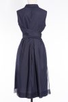 Brunello Cucinelli Blue tulle waist tie-up detail dress