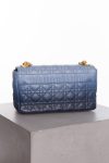 Christian Dior Lambskin cannage gradient large caro bag indigo blue