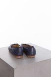 Chanel Caviar navy blue CC cap toe ballerina flat
