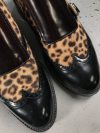 Burberry Sunningford calf-hair double-monk wingtip loafers