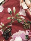 Gucci Burgundy floral print linen t-shirt