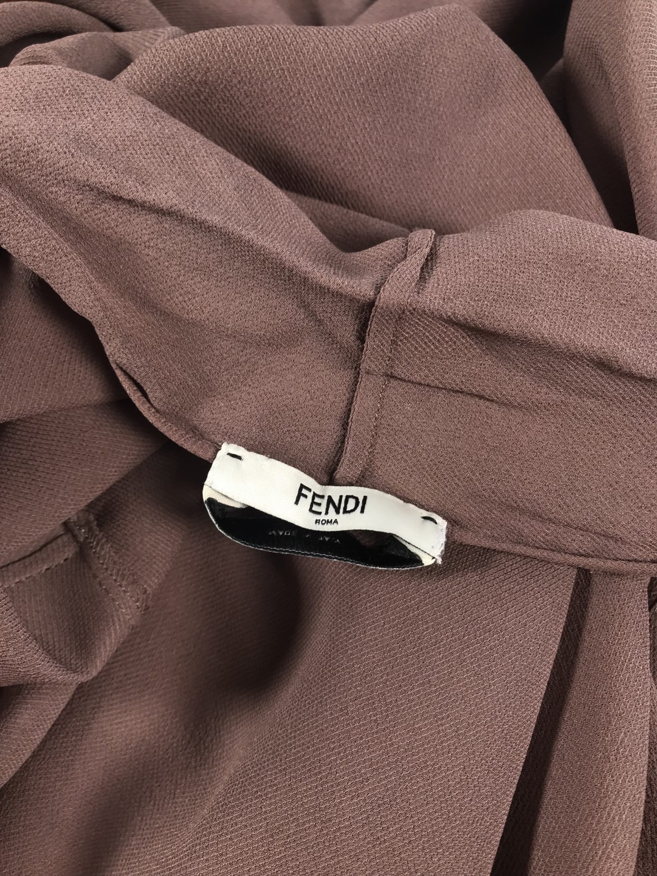Fendi Tie-neck handkerchief-hem silk-georgette blouse