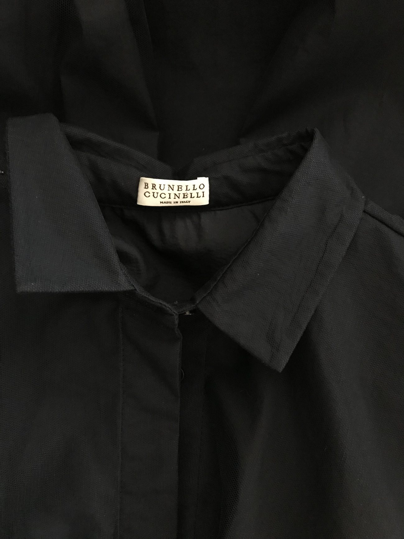 Brunello Cucinelli Blue tulle waist tie-up detail dress
