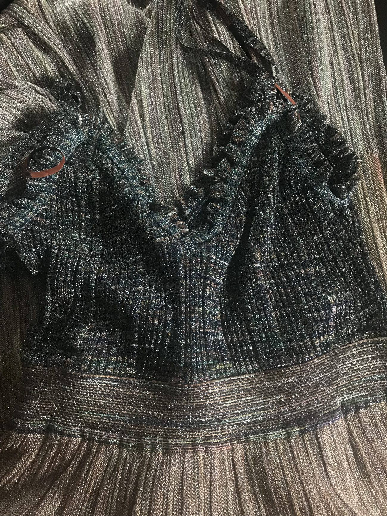 Missoni Colorful Strappy Maxi Dress with Petticoat
