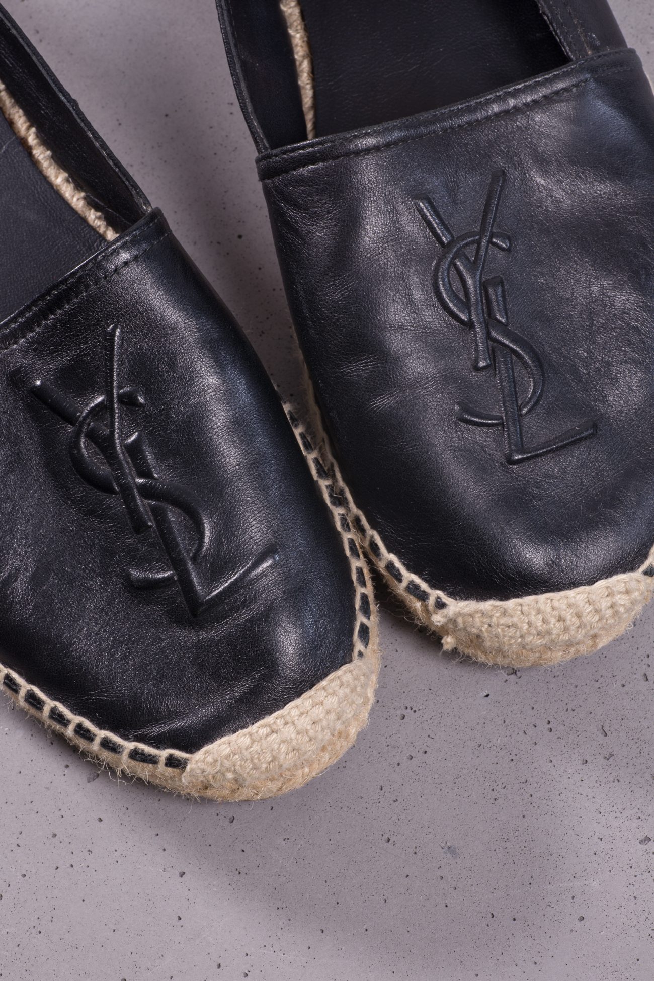 Saint Laurent Espadrille monogram black