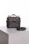Christian Dior Lambskin cannage small Diortravel vanity case black