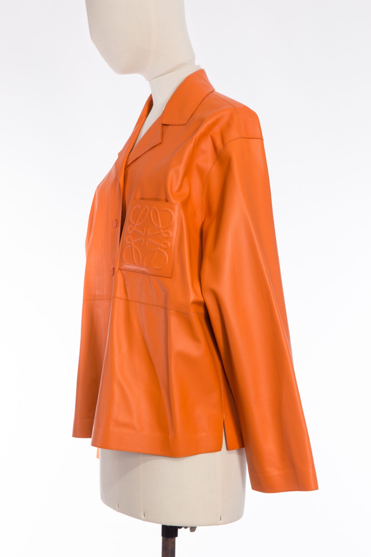 Loewe Anagram logo-embossed leather shirt