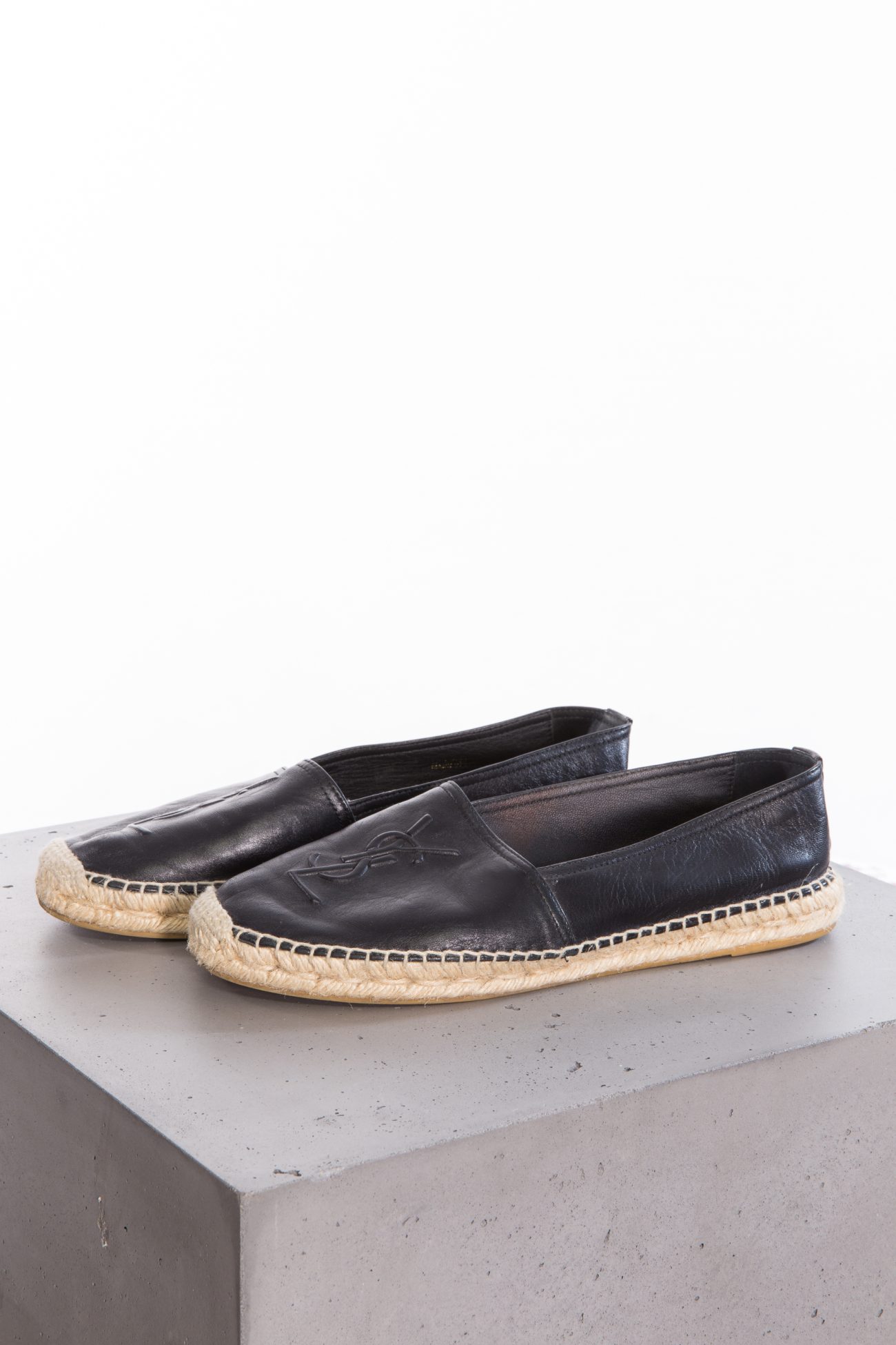 Saint Laurent Espadrille monogram black