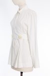 Fendi White belted cotton shirt