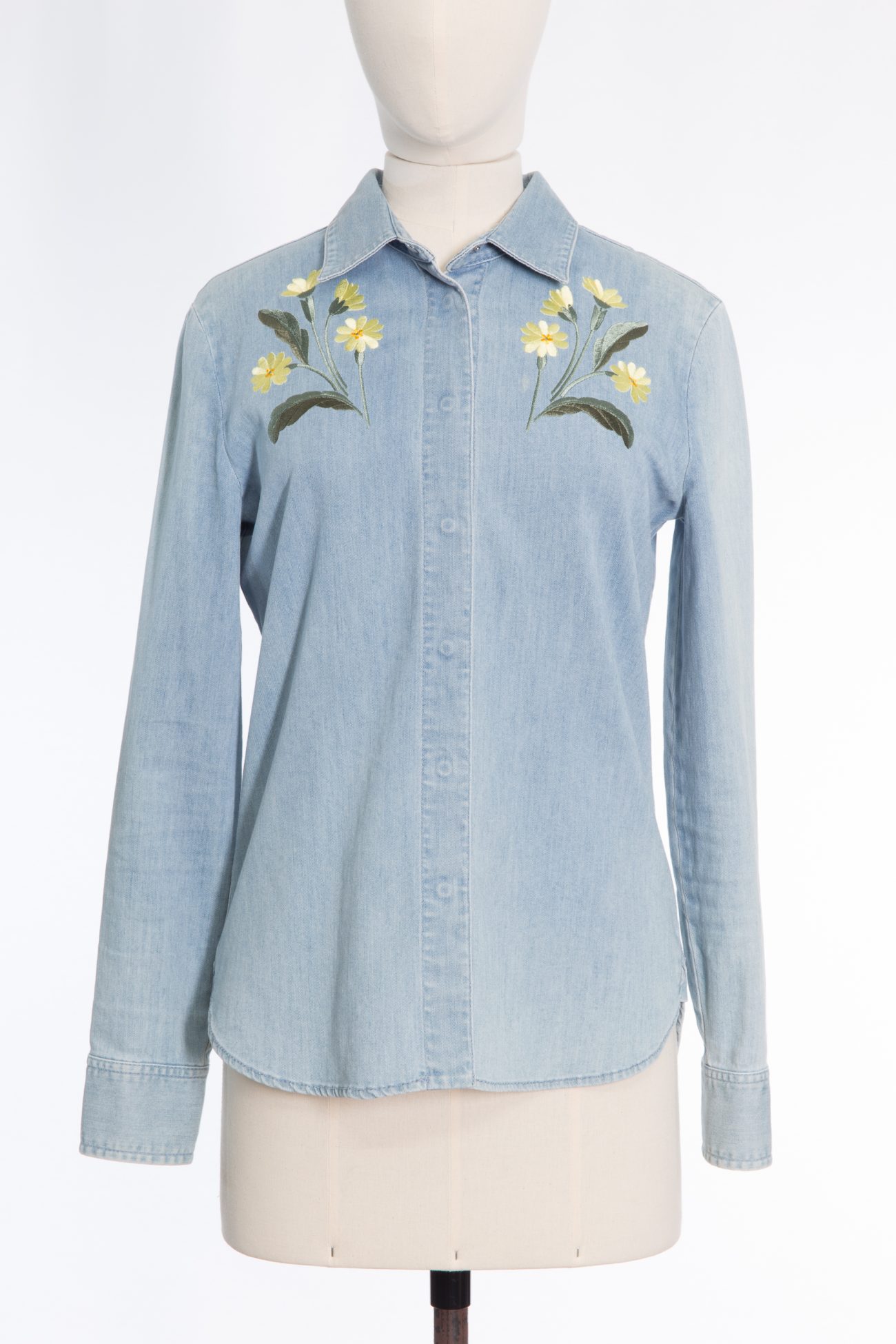 Stella McCartney Floral embroidered denim shirt 
