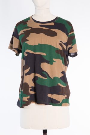 Burberry Camouflage print cotton t-shirt in green