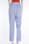 Ermanno Scervino White and blue striped pants