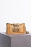 Chanel Python and calfskin medium Boy bag aged gold hardware