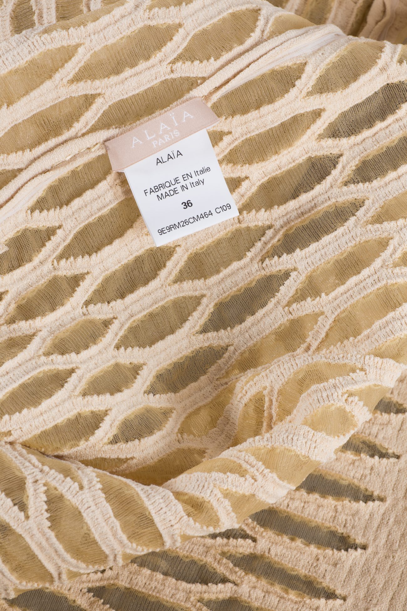 Alaia Sleeveless Diaphane dress from Spring collection