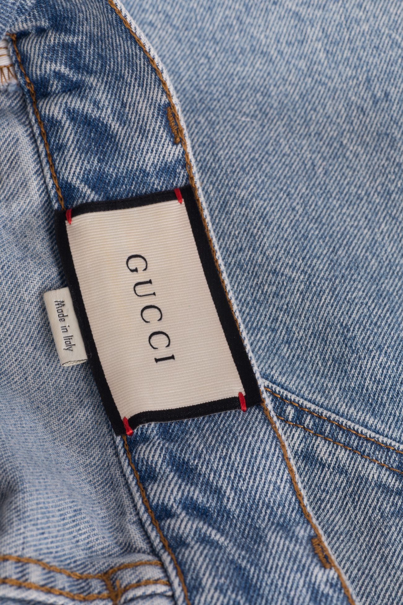 Gucci Butterfly denim mini skirt