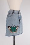 Gucci Butterfly denim mini skirt