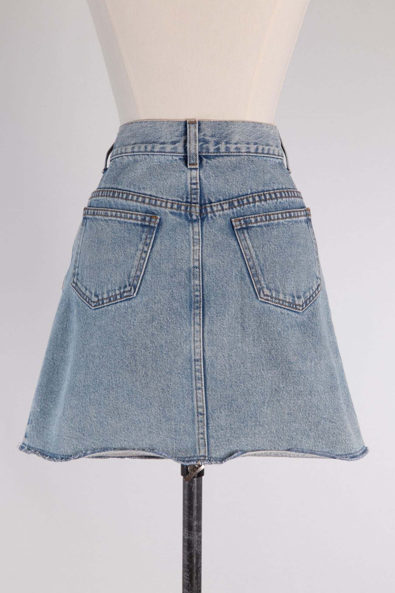 Gucci Butterfly denim mini skirt