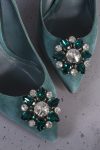 Dolce&Gabbana Crystal-embellished suede pumps