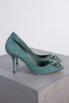 Dolce&Gabbana Crystal-embellished suede pumps