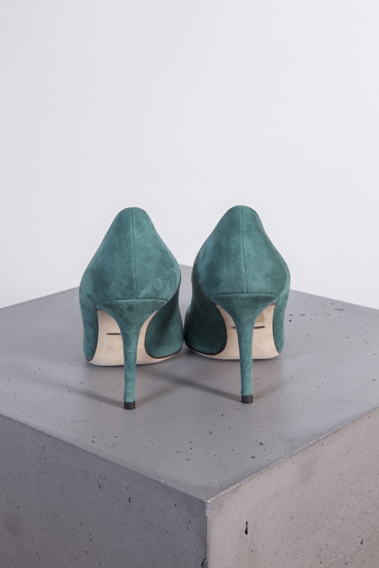 Dolce&Gabbana Crystal-embellished suede pumps