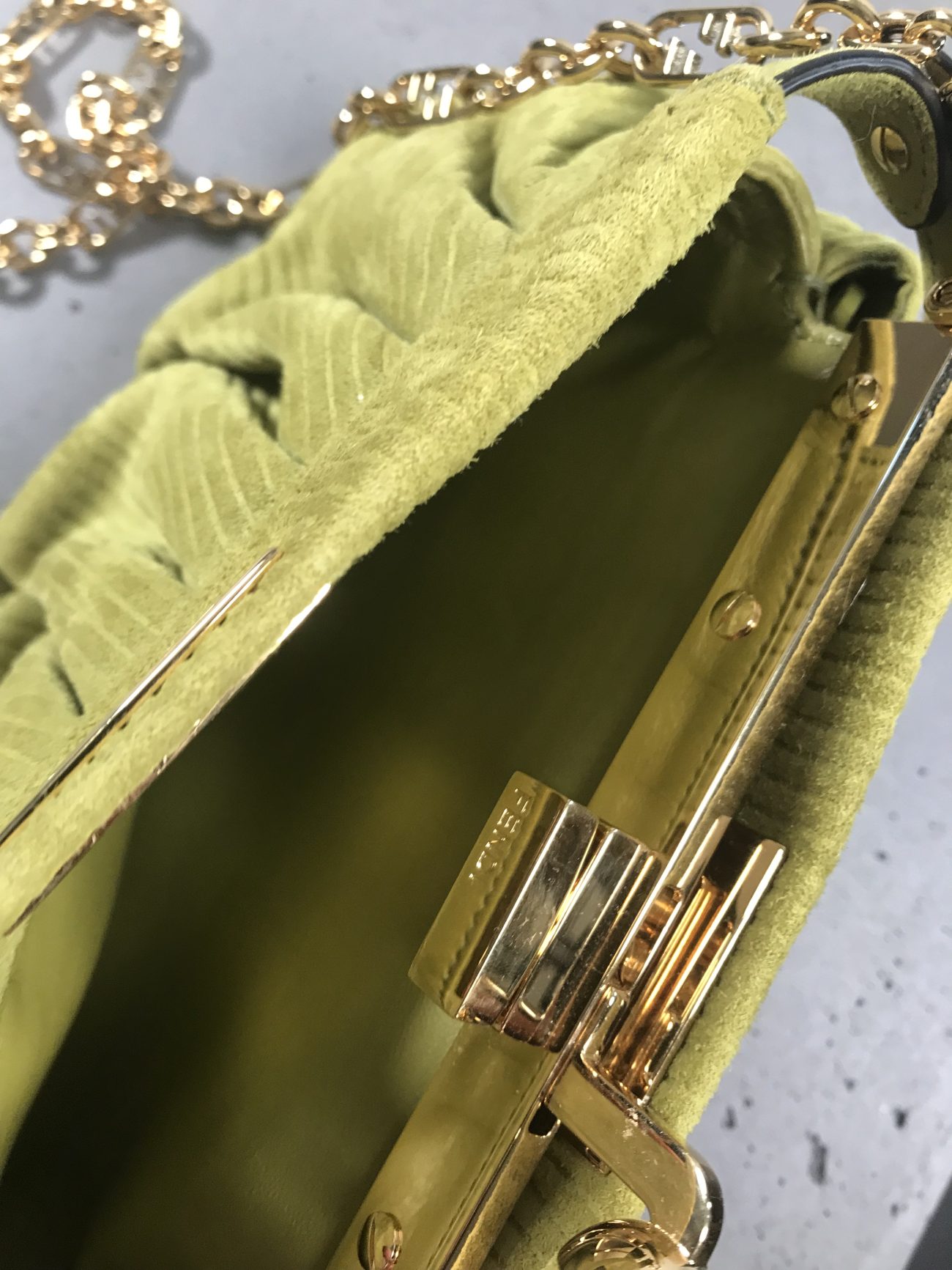 Fendi Peekaboo click small velour